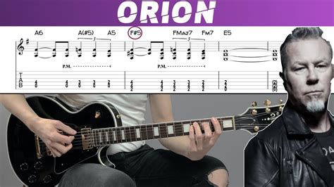 Metallica Orion Guitar Cover With Tab Lesson Youtube