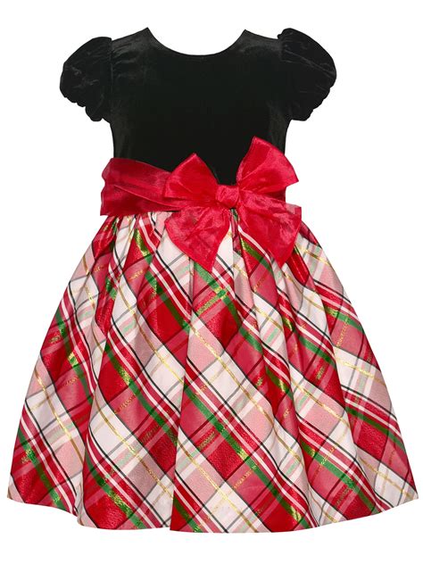 Bonnie Jean Girls Holiday Dress ~ Bias Plaid 8