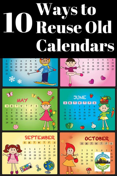 17 Ways To Reuse And Recycle Old Calendars Living On The Cheap
