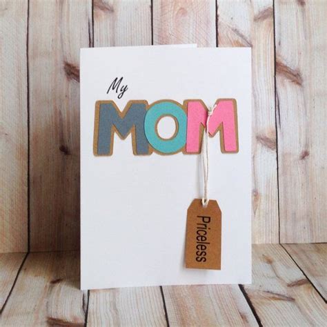 Best Mom Mothers Day Card Handmade Happy Birthday Card Happy