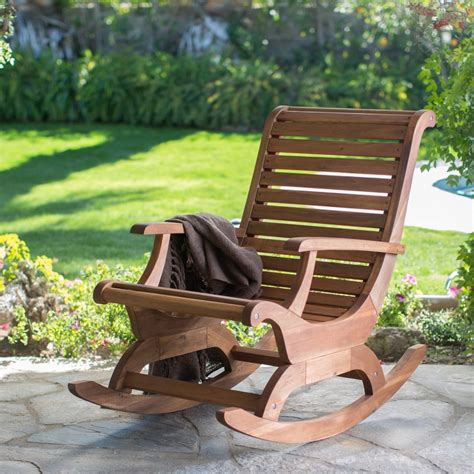Belham Living Avondale Oversized Outdoor Rocking Chair Natural Intended