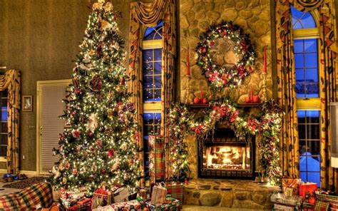 Christmas Fireplace Wallpaper Images