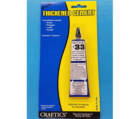 Lucite Cleaning Supplies : Clear Thickened Acrylic Cement