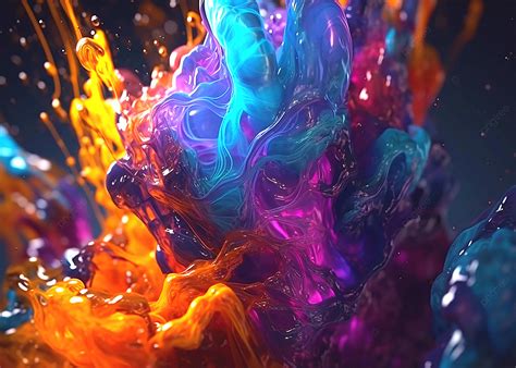 Abstract Splash Of Liquid Colorful Background Abstract Liquid