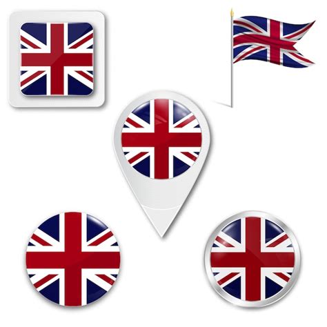 Premium Vector Set Icons National Flag Of United Kingdom
