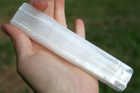 selenite large 5 white crystal wand