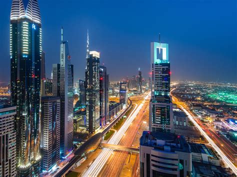 Dubai United Arab Emirates Sheikh Zayed Road 4k Ultra Hd