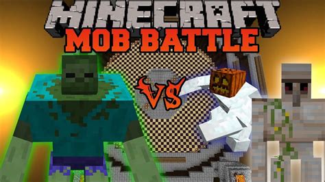 Mutant Zombie Vs Iron Golem And Mutant Snow Golem Minecraft Mob