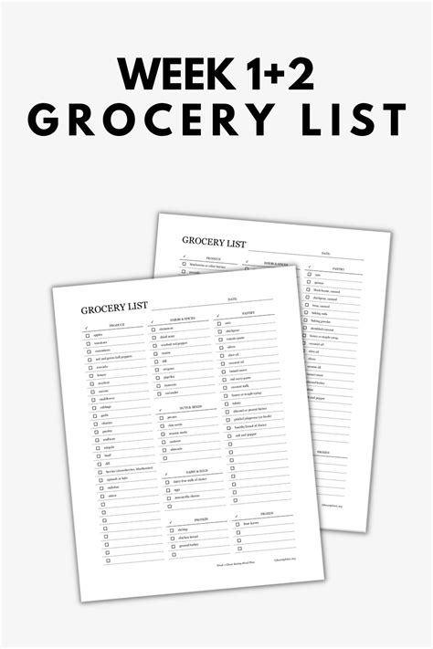 Clean Eating For Beginners Meal Plan Grocery List Not That Busy Store