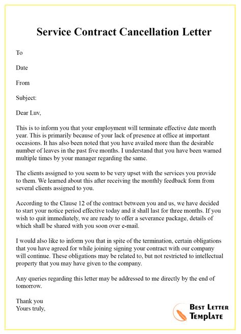 Some include provisions that protect against extraordinary circumstances, yet determining whether a coronavirus pandemic fits that description. Cancellation Letter of Contract - Format, Sample & Example ...