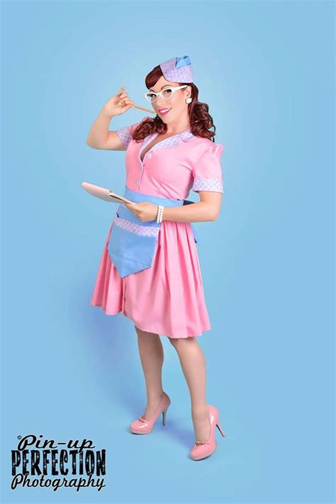 Car Hop Retro Waitress Costume Candy Shop Pin Up Dress Pinup Etsy