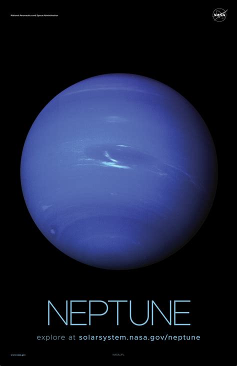 Neptune Poster Version A Nasa Solar System Exploration
