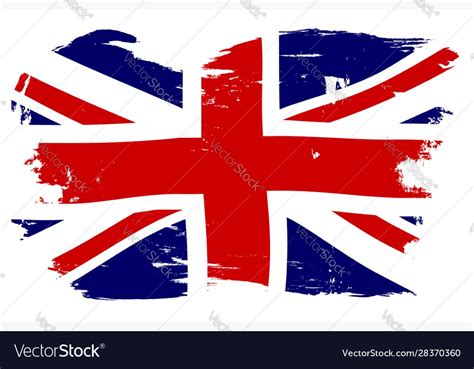 Union Jack British Flag With Grunge Royalty Free Vector