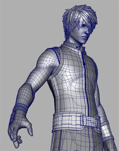 Game Character Wireframe D