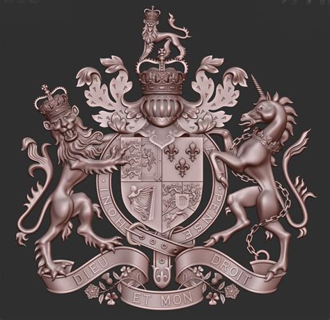 3d Printable Model Coat Of Arms Of Great Britain 3d Printable Models