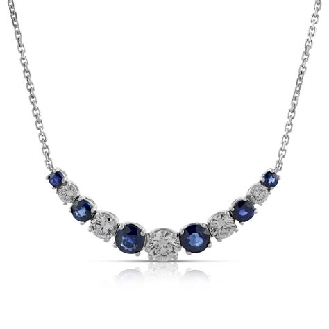 Sapphire And Diamond Necklace 14k Ben Bridge Jeweler