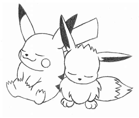 Pikachu And Eevee Request By Rocan64 On Deviantart