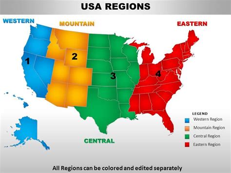 Usa Central Region Country Powerpoint Maps Presentation Powerpoint