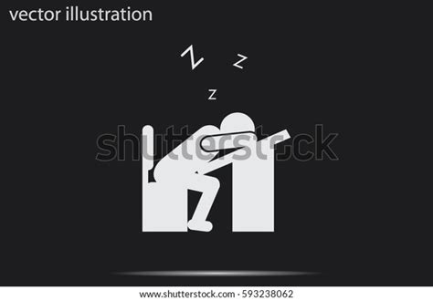 Student Sleeping Desk Icon Vector Illustration Stock Vector Royalty