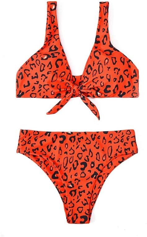 Amazon Com Leopards Women S Bikini Set Piece Bathing Suit Swimsuit My
