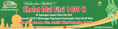 Spanduk Idul Fitri H Yayasan Masjid Agung Ibnu Batutah