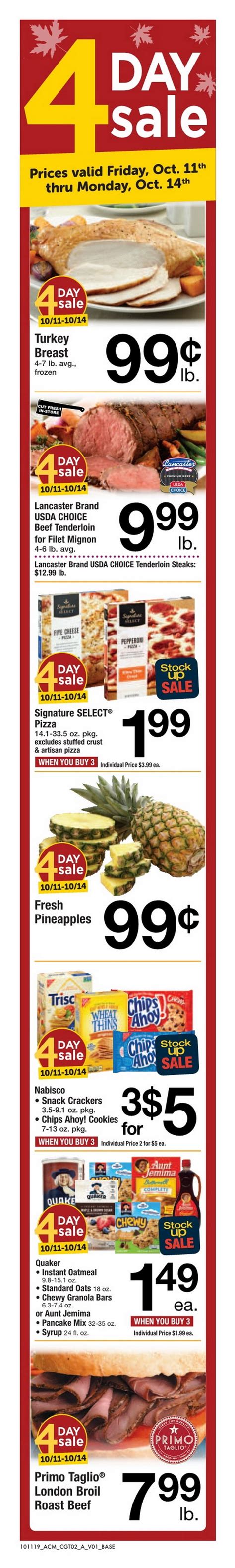 Acme Weekly Ad Oct 11 Oct 17 2019