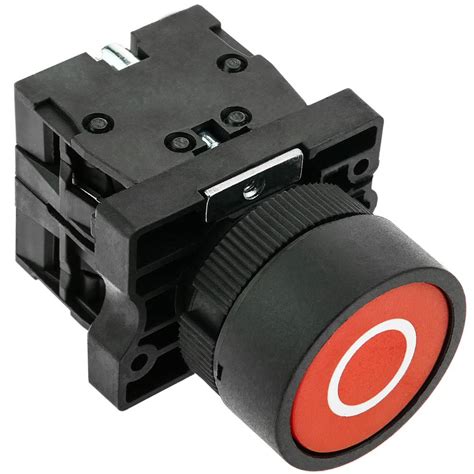 Push Button Momentary 22mm 1no 1nc 400v 10a Red Turn Off Cablematic