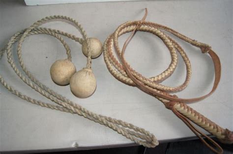 Sold Price 2 Items Handmade Rope Bolas An Old Style Of Throwing