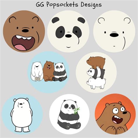 He is the leader of the three bears grizzly, panda, and white, who are trying to integrate into for lovers of grizzly bear and boba tea, we made this cute grizzly bear sticker. Popsocket Stickers We Bare Bears Pop Socket, Mobile Phones ...