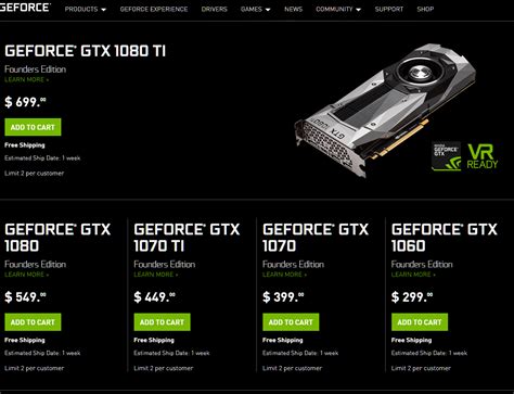 Check spelling or type a new query. NVIDIA GeForce 10 Series Graphics Cards Restocked, Best Deals Here