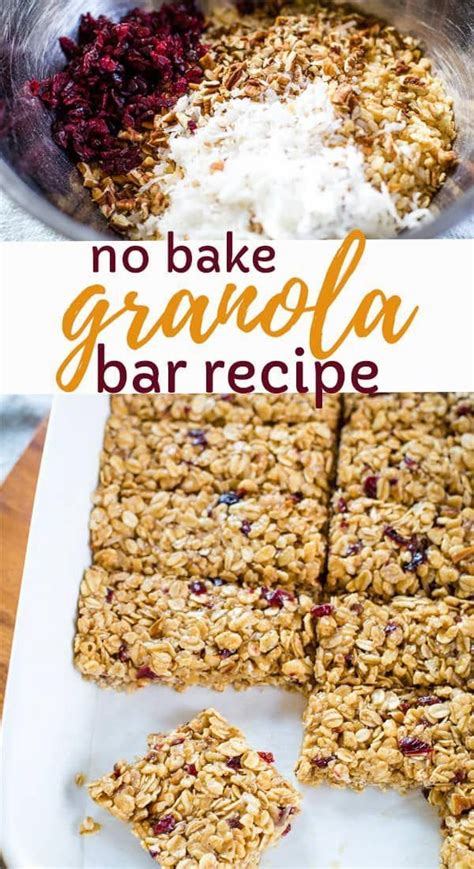 Instead of a blender, i used a braun handheld mixer which would allow me to 1/2 the recipe for next time. Easy homemade no bake granola bar recipe using ingredients ...