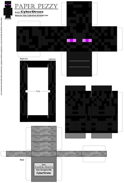 Paper Pezzy Enderman Minecraft By Cyberdrone On Deviantart Paper