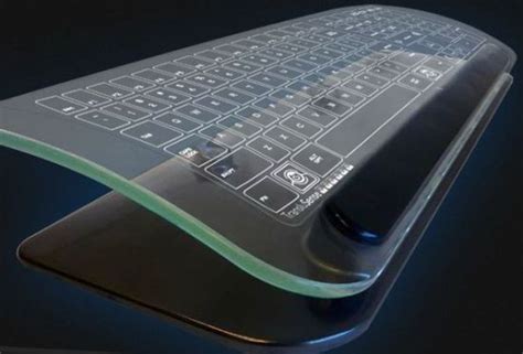 Futuristic Glass Keyboard To Illuminate Your Desk In 2013