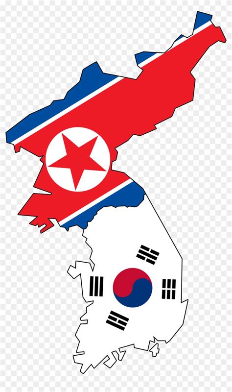 Big Image North And South Korean Flags Free Transparent Png Clipart