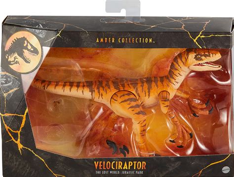 Buy Jurassic World Amber Collection Tiger Velociraptor 6 In Dinosaur Action Figure Movie