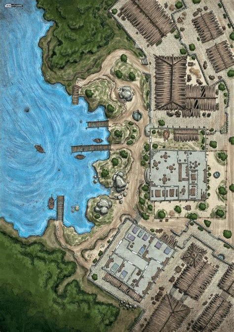 Docks 70x50 Battlemaps Dnd World Map Fantasy Map Dung