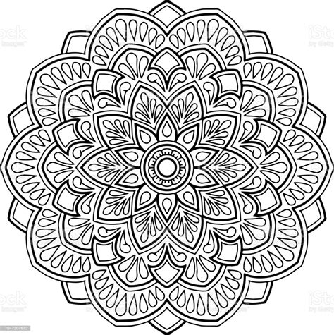 Online ausmalen mandalas morning kids. Abbildung Mandala Zum Ausmalen Stock Vektor Art und mehr ...