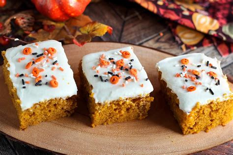 Pumpkin Bars With Cream Cheese Frosting Just A Pinch Recipes