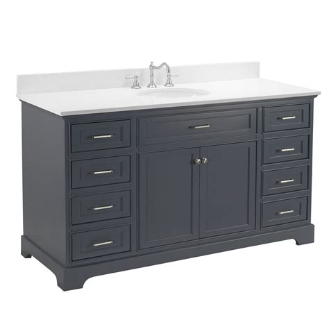 New antique white single bathroom vanity base cabinet 24 w x 21 d x 34.5 h assembly need solid wood w/ hard. Aria 60" Single Bathroom Vanity with Charcoal Gray Cabinet ...