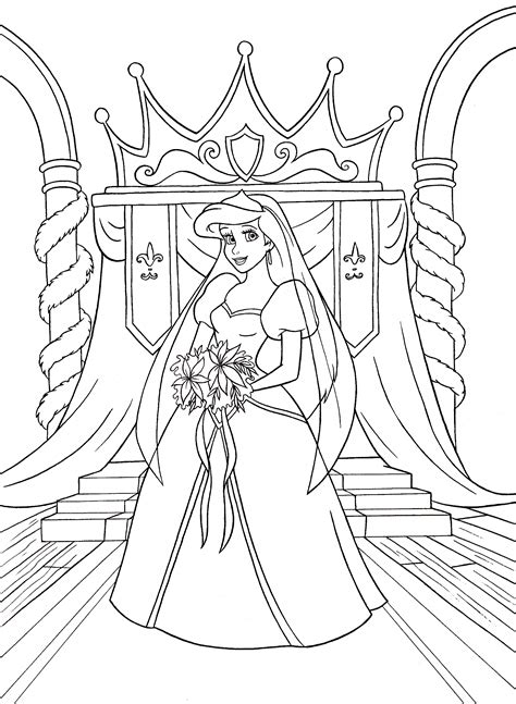 Walt Disney Coloring Pages - Princess Ariel - Walt Disney Characters