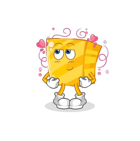 Premium Vector Gold Shy Vector Cartoon Character