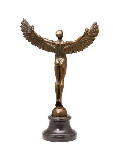 Bronze Icarus Man Nude Erotic Bronze Figure Bronze Sculpture Figure
