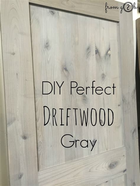 Finished in drifted gray laminate. from Gardners 2 Bergers: Perfect DIY Driftwood Gray