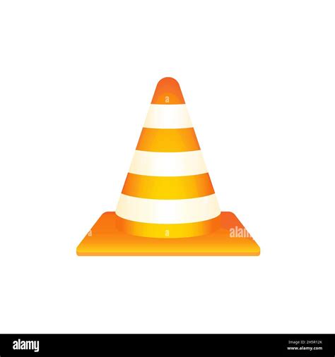 Road Cone Vector Isolated Illustration Traffic Roadwork Warning