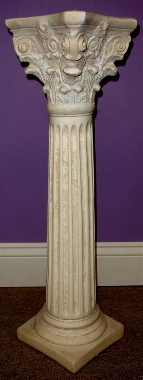 Classic Greek Roman Column Pedestal Corinthian Style Fluted Etsy Uk