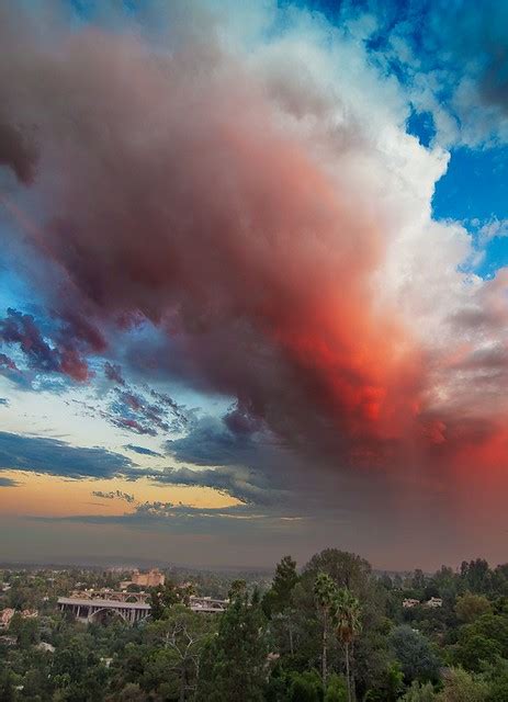 Storm Cloud Brewing At Sunset Pasadena California A Photo On