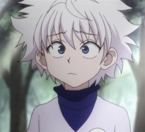 An Anime Character With White Hair And Blue Eyes Looks At The Camera