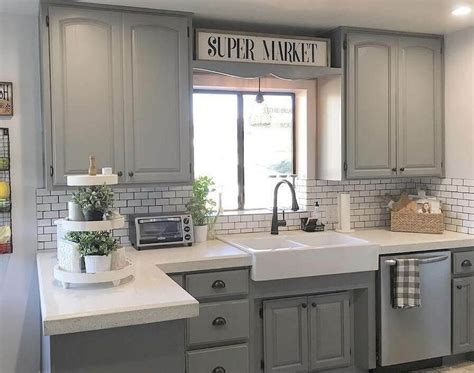 Cool 75 Elegant Gray Kitchen Cabinet Makeover For Farmhouse Decor Ideas