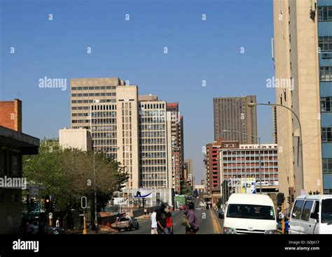 Busy Street Johannesburg Downtown South Africa Stock Photo Alamy