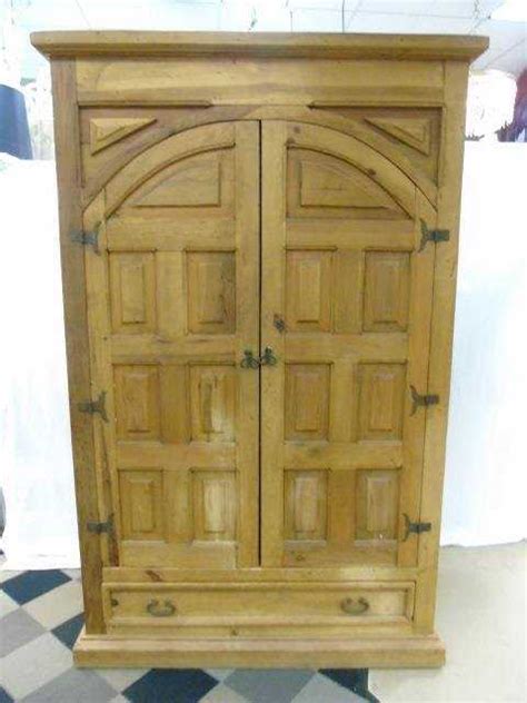 Vintage Knotty Pine Mexican Armoire Wardrobe